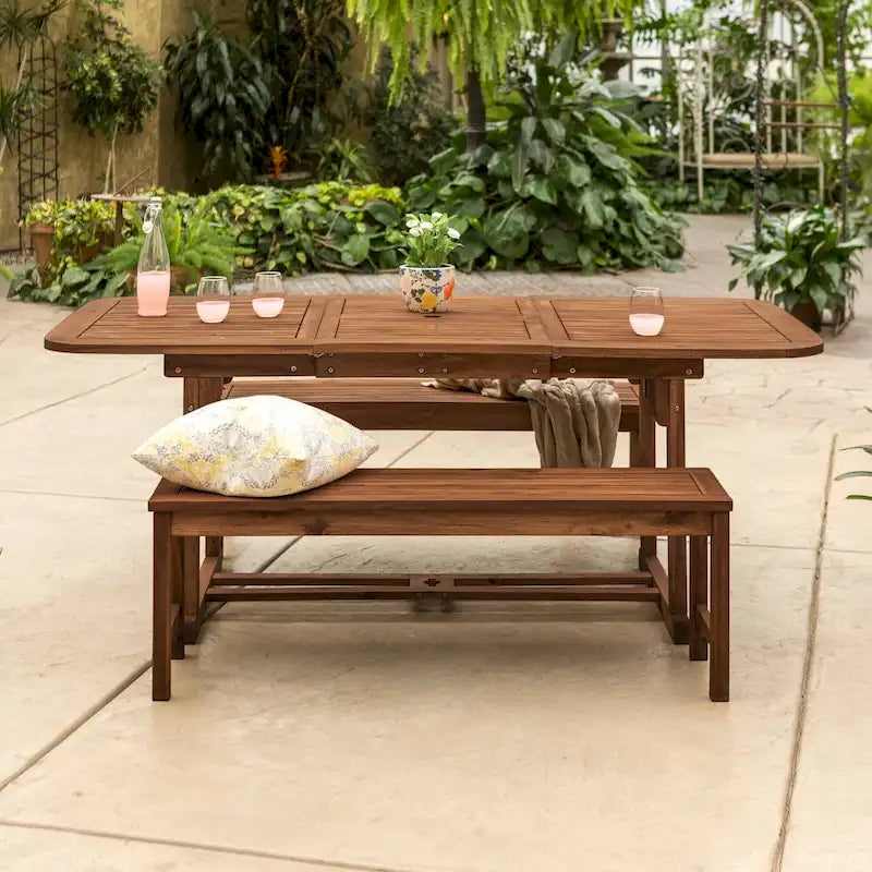 Ensemble de salle à manger d'extérieur 3 pièces Middlebrook Surfside en bois d'acacia