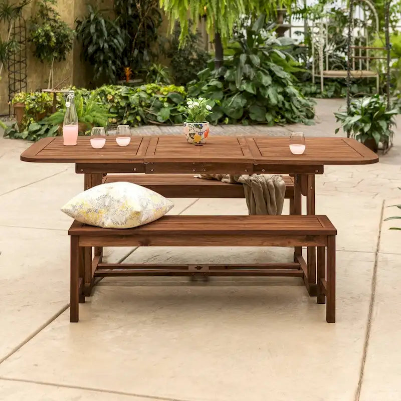 Ensemble de salle à manger d'extérieur 3 pièces Middlebrook Surfside en bois d'acacia