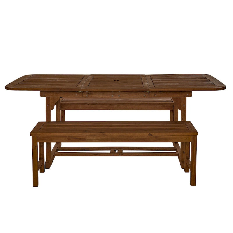 Ensemble de salle à manger d'extérieur 3 pièces Middlebrook Surfside en bois d'acacia