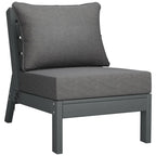 Canapé d'extérieur Polytrends Birchwood en PEHD résistant aux intempéries, gris, avec coussins (3 pièces)