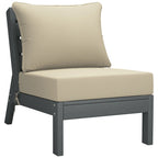 Canapé d'extérieur Polytrends Birchwood en PEHD résistant aux intempéries, gris, avec coussins (3 pièces)