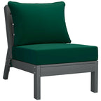 Canapé d'extérieur Polytrends Birchwood en PEHD résistant aux intempéries, gris, avec coussins (3 pièces)