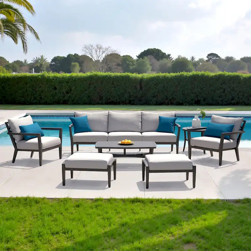 Ensemble de sièges de patio d'extérieur Venetia 7 pièces Sunbrella