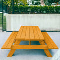 Table de pique-nique d'extérieur HomeRoots 94 en bois massif naturel