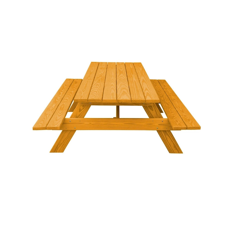 Table de pique-nique d'extérieur HomeRoots 94 en bois massif naturel