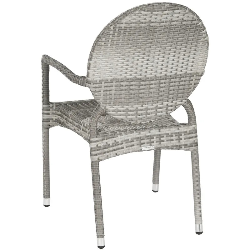 Chaises empilables SAFAVIEH Valdez grises pour intérieur/extérieur (lot de 2) - 53 cm (L) x 56 cm (P) x 89 cm (H)