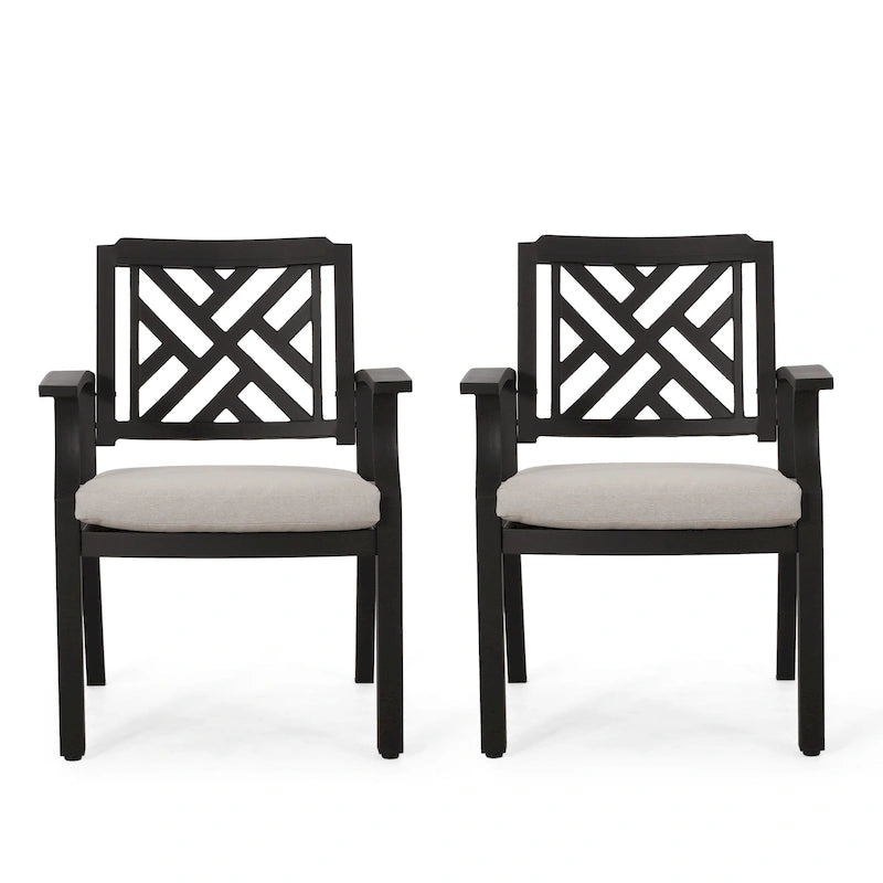 Chaises de salle à manger d'extérieur (lot de 2)