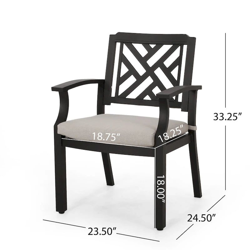 Chaises de salle à manger d'extérieur (lot de 2)