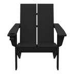 Chaises Adirondack modernes en polyéthylène Polytrends Coastin (lot de 2), noires