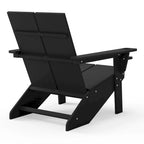 Chaises Adirondack modernes en polyéthylène Polytrends Coastin (lot de 2), noires