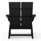 Chaises Adirondack modernes en polyéthylène Polytrends Coastin (lot de 2), noires