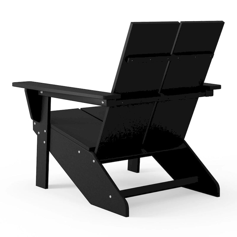 Chaises Adirondack modernes en polyéthylène Polytrends Coastin (lot de 2), noires