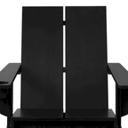 Chaises Adirondack modernes en polyéthylène Polytrends Coastin (lot de 2), noires