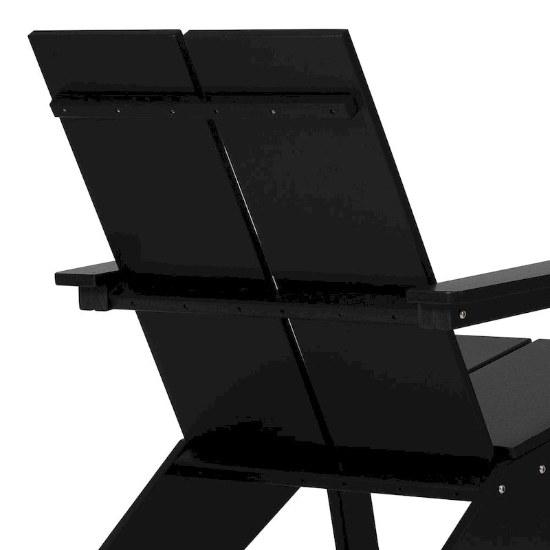 Chaises Adirondack modernes en polyéthylène Polytrends Coastin (lot de 2), noires
