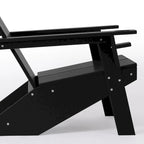 Chaises Adirondack modernes en polyéthylène Polytrends Coastin (lot de 2), noires