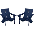 Chaises Adirondack modernes en polyéthylène Polytrends Coastin (lot de 2), noires