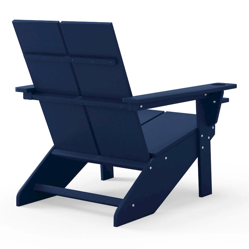 Chaises Adirondack modernes en polyéthylène Polytrends Coastin (lot de 2), noires