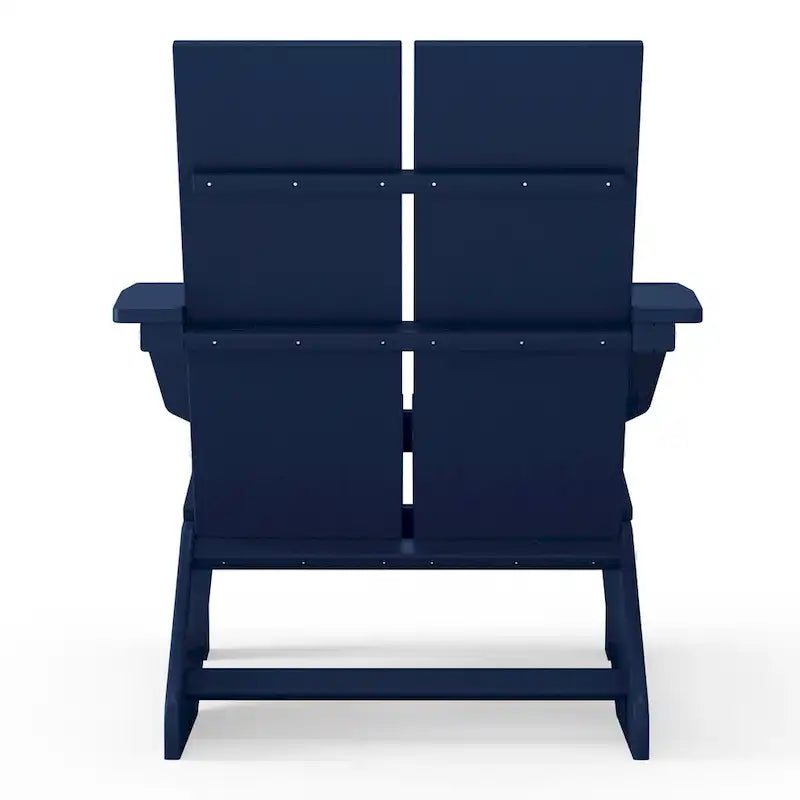 Chaises Adirondack modernes en polyéthylène Polytrends Coastin (lot de 2), noires