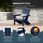 Chaises Adirondack modernes en polyéthylène Polytrends Coastin (lot de 2), noires