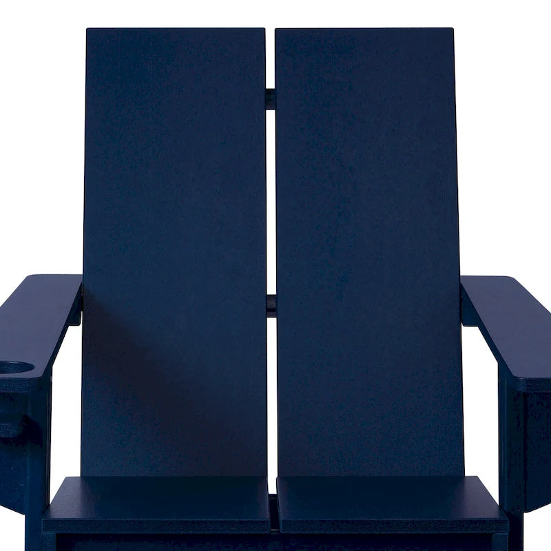 Chaises Adirondack modernes en polyéthylène Polytrends Coastin (lot de 2), noires