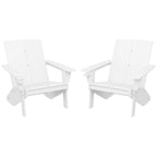 Chaises Adirondack modernes en polyéthylène Polytrends Coastin (lot de 2), noires