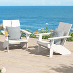 Chaises Adirondack modernes en polyéthylène Polytrends Coastin (lot de 2), noires