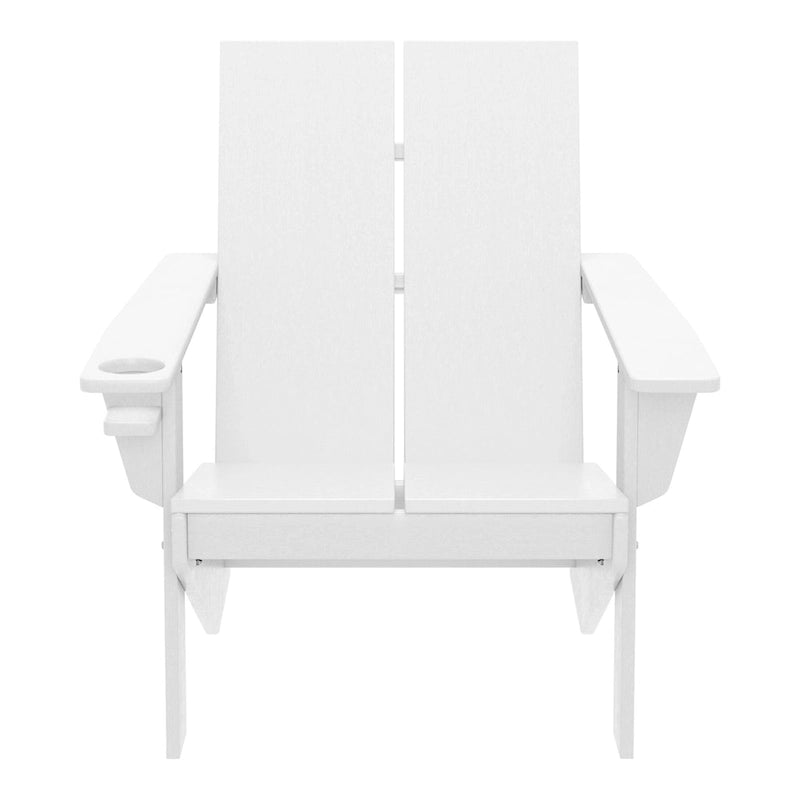 Chaises Adirondack modernes en polyéthylène Polytrends Coastin (lot de 2), noires