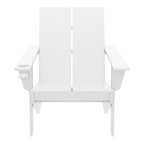 Chaises Adirondack modernes en polyéthylène Polytrends Coastin (lot de 2), noires