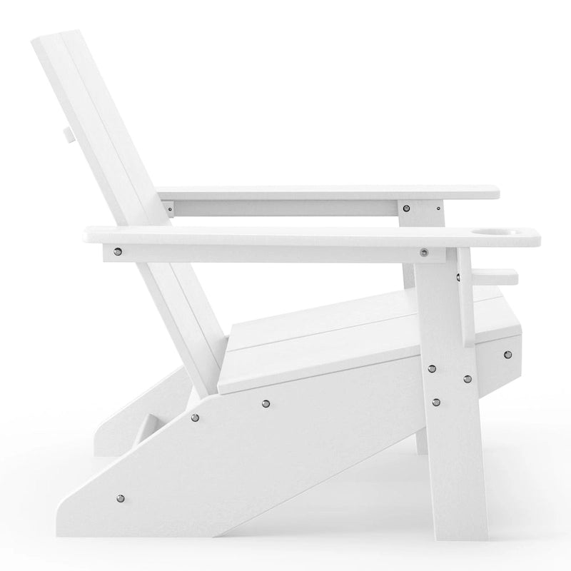 Chaises Adirondack modernes en polyéthylène Polytrends Coastin (lot de 2), noires