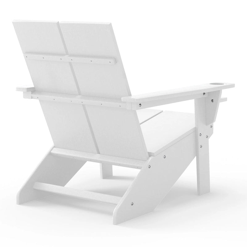 Chaises Adirondack modernes en polyéthylène Polytrends Coastin (lot de 2), noires