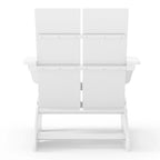 Chaises Adirondack modernes en polyéthylène Polytrends Coastin (lot de 2), noires