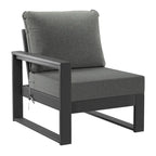 Ensemble de jardin Polytrends Endless Patio 5 pièces avec pouf et structure grise