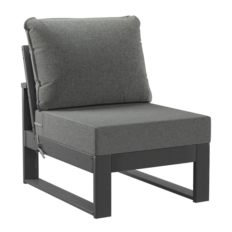 Ensemble de jardin Polytrends Endless Patio 5 pièces avec pouf et structure grise