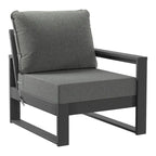 Ensemble de jardin Polytrends Endless Patio 5 pièces avec pouf et structure grise