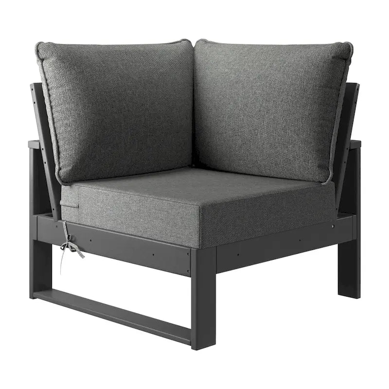 Ensemble de jardin Polytrends Endless Patio 5 pièces avec pouf et structure grise
