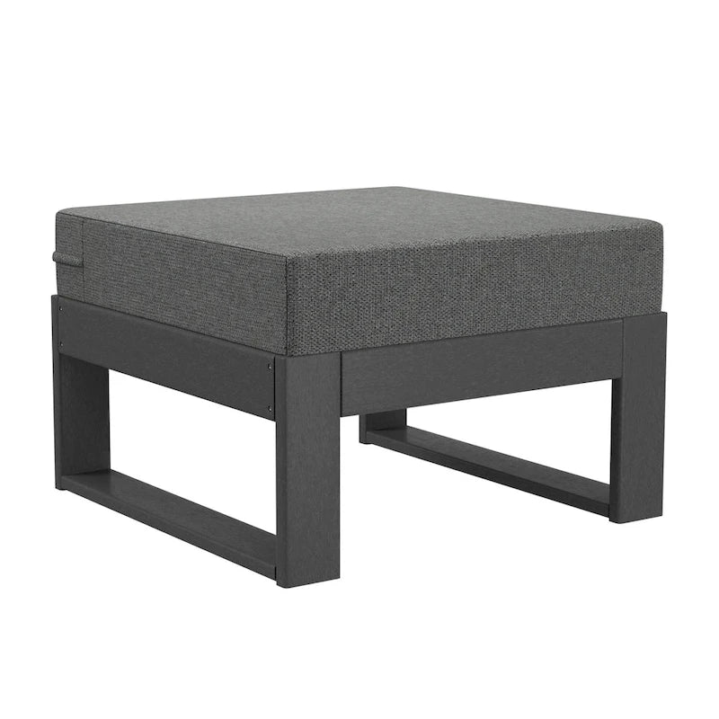Ensemble de jardin Polytrends Endless Patio 5 pièces avec pouf et structure grise