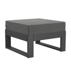 Ensemble de jardin Polytrends Endless Patio 5 pièces avec pouf et structure grise