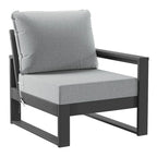 Ensemble de jardin Polytrends Endless Patio 5 pièces avec pouf et structure grise