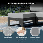 Ensemble de jardin Polytrends Endless Patio 5 pièces avec pouf et structure grise