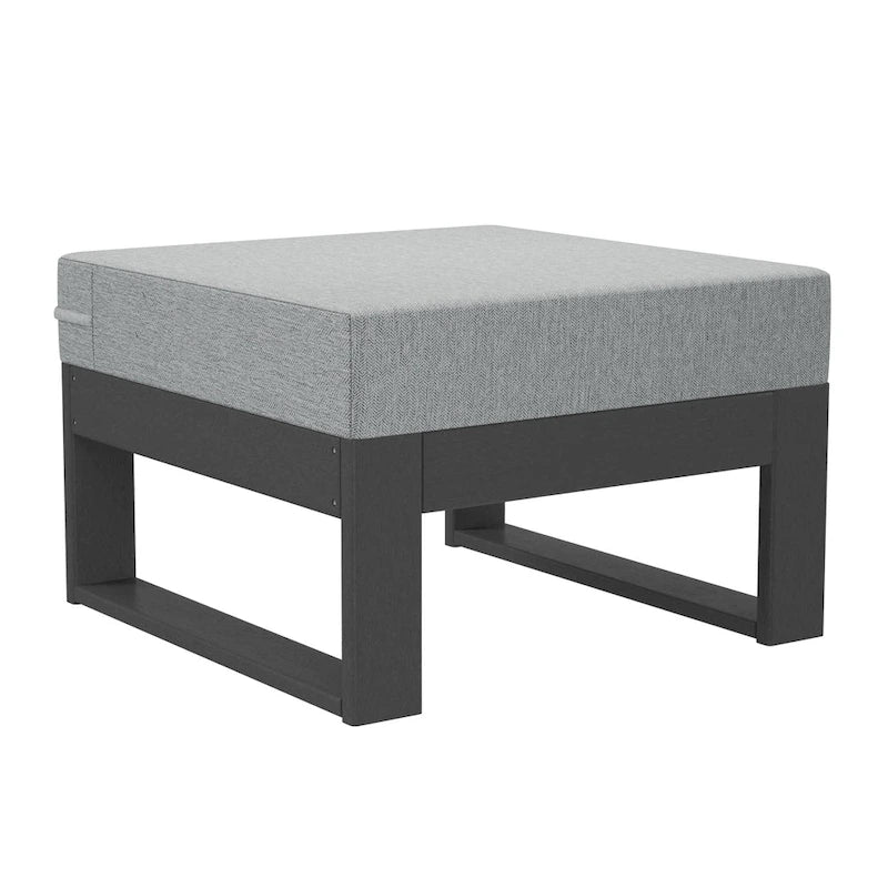 Ensemble de jardin Polytrends Endless Patio 5 pièces avec pouf et structure grise