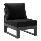 Ensemble de jardin Polytrends Endless Patio 5 pièces avec pouf et structure grise