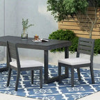Chaises de salle à manger d'extérieur sans accoudoirs (lot de 2)