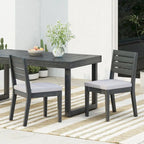 Chaises de salle à manger d'extérieur sans accoudoirs (lot de 2)