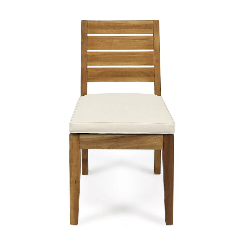 Chaises de salle à manger d'extérieur sans accoudoirs (lot de 2)