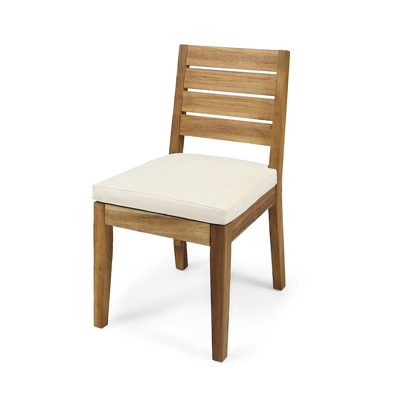 Chaises de salle à manger d'extérieur sans accoudoirs (lot de 2)