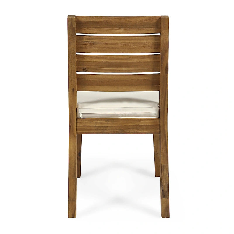 Chaises de salle à manger d'extérieur sans accoudoirs (lot de 2)