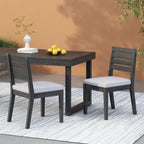 Chaises de salle à manger d'extérieur sans accoudoirs (lot de 2)