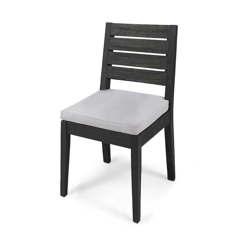 Chaises de salle à manger d'extérieur sans accoudoirs (lot de 2)