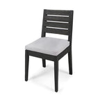 Chaises de salle à manger d'extérieur sans accoudoirs (lot de 2)