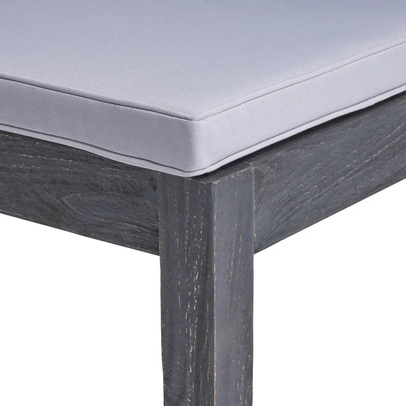Chaises de salle à manger d'extérieur sans accoudoirs (lot de 2)
